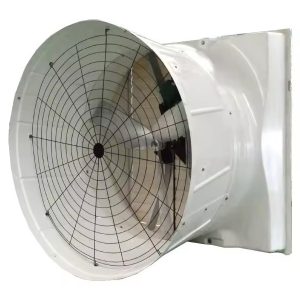 Ventilador de exaustão industrial com cone de fibra de vidro