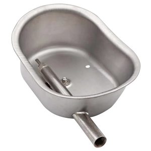 Bebedouro oval de aço inoxidável para porcos